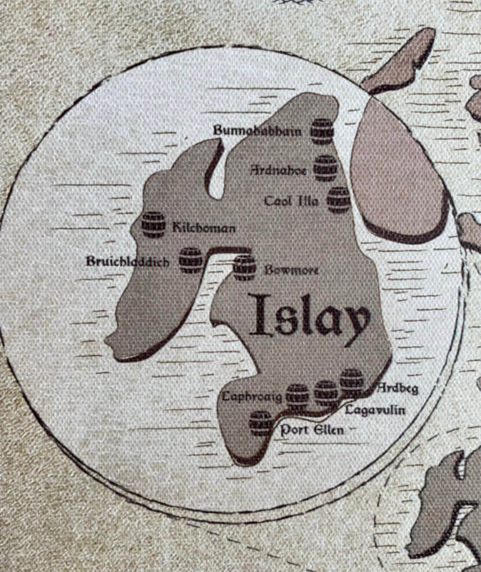 Karte der Insel Islay