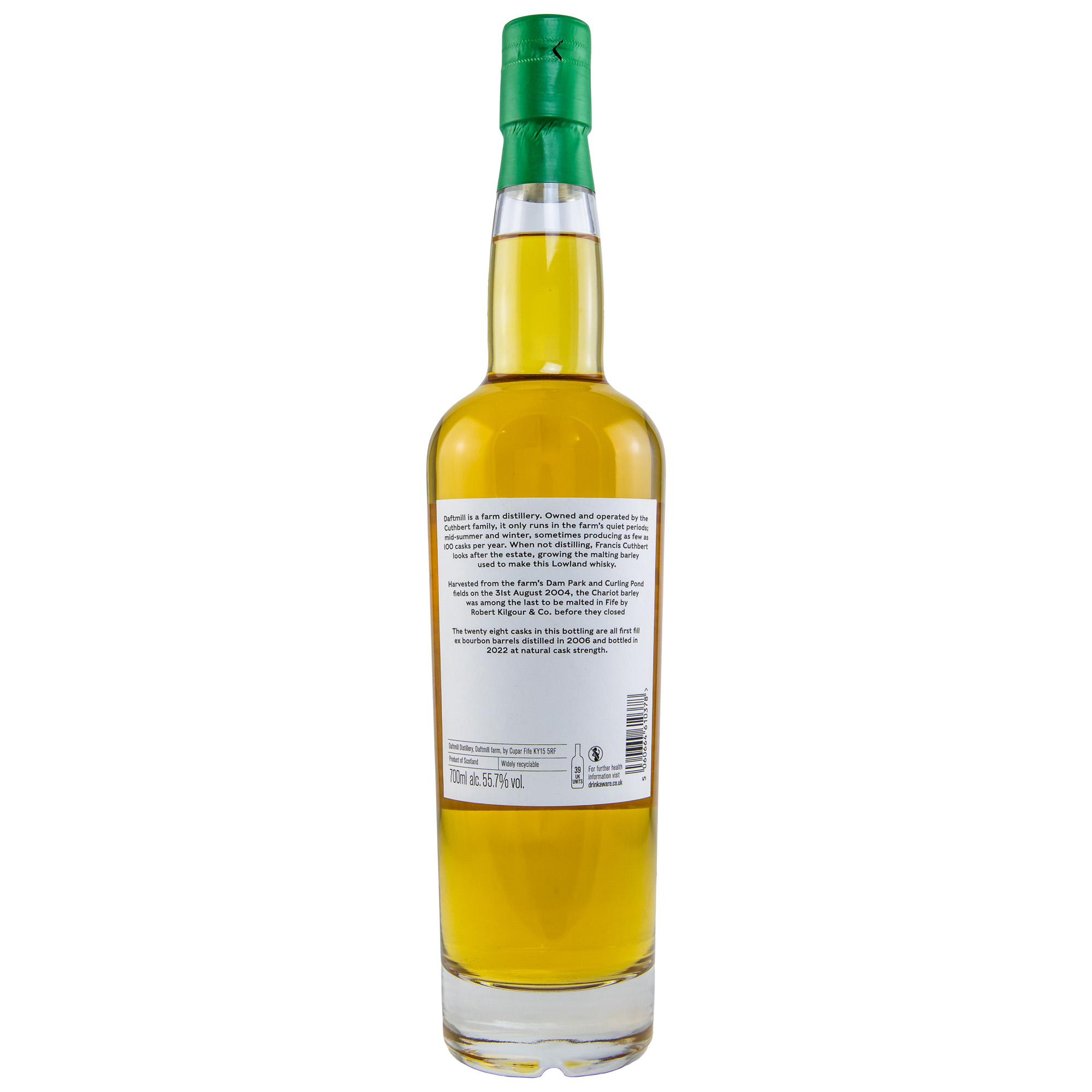 Daftmill 15 Cask Strength Whisky Rückseite