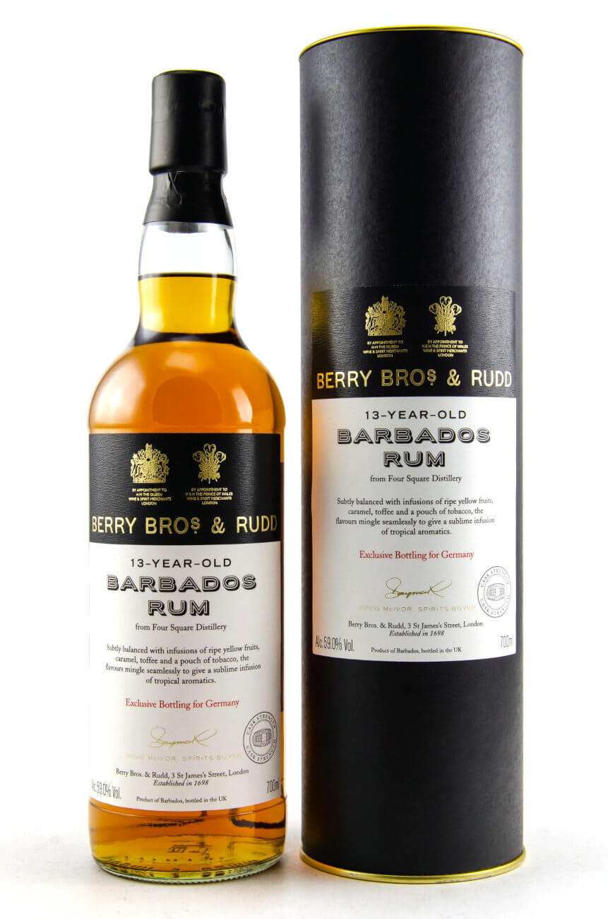 Flasche Barbados Rum mit schwarze Tube