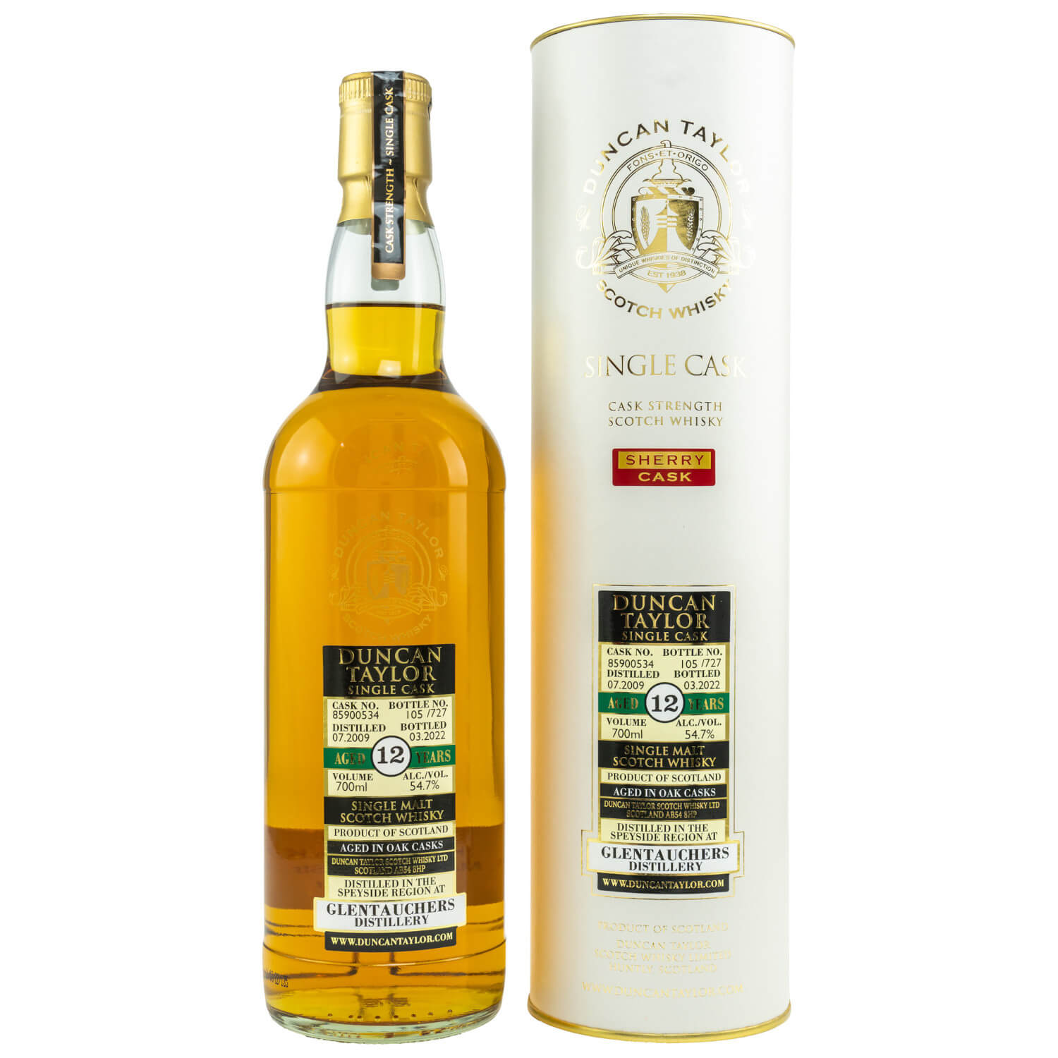 Glentauchers 2009/2022 Flasche und Tube Glentauchers 2009/2022