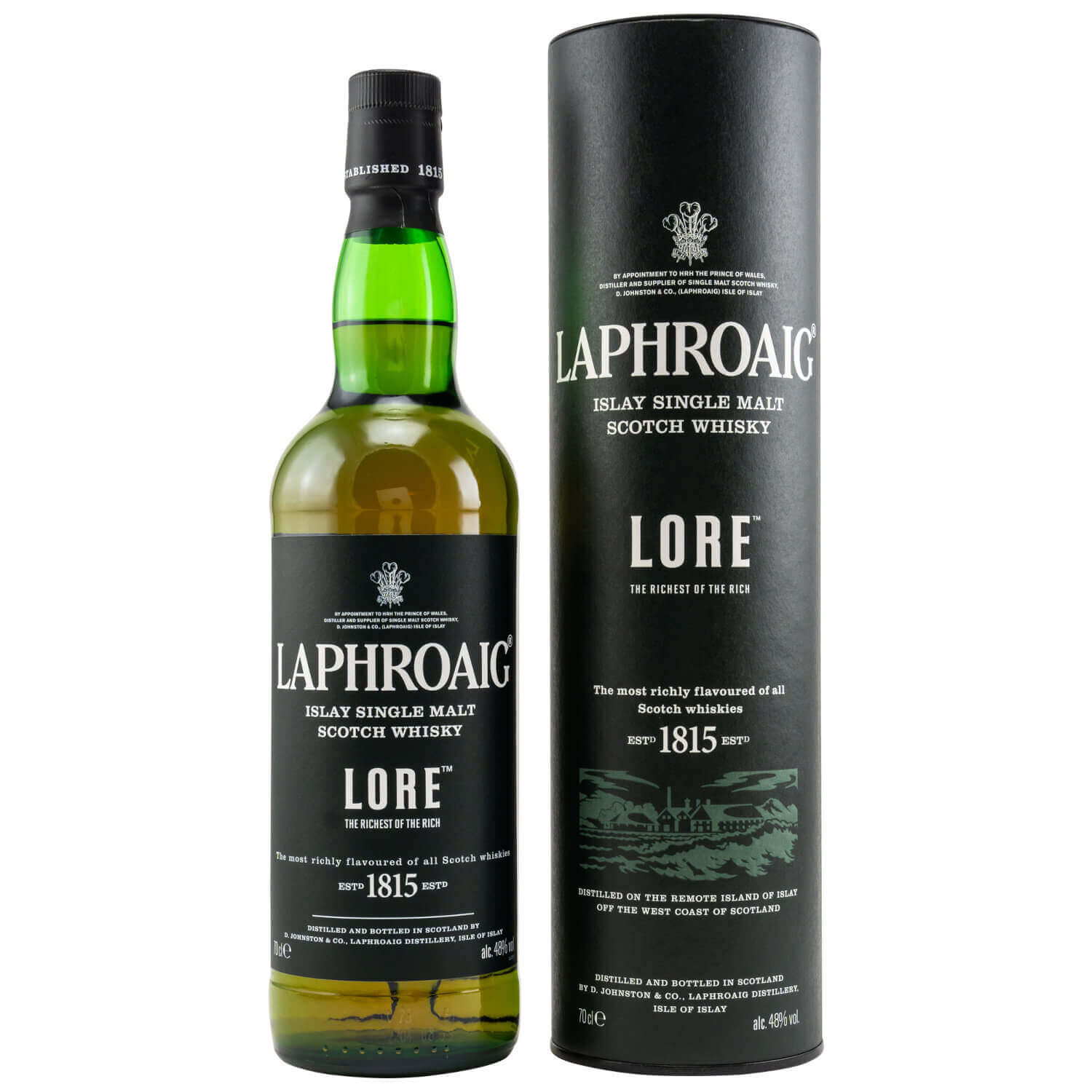 Laphroaig Lore Islay Whisky mit Tube