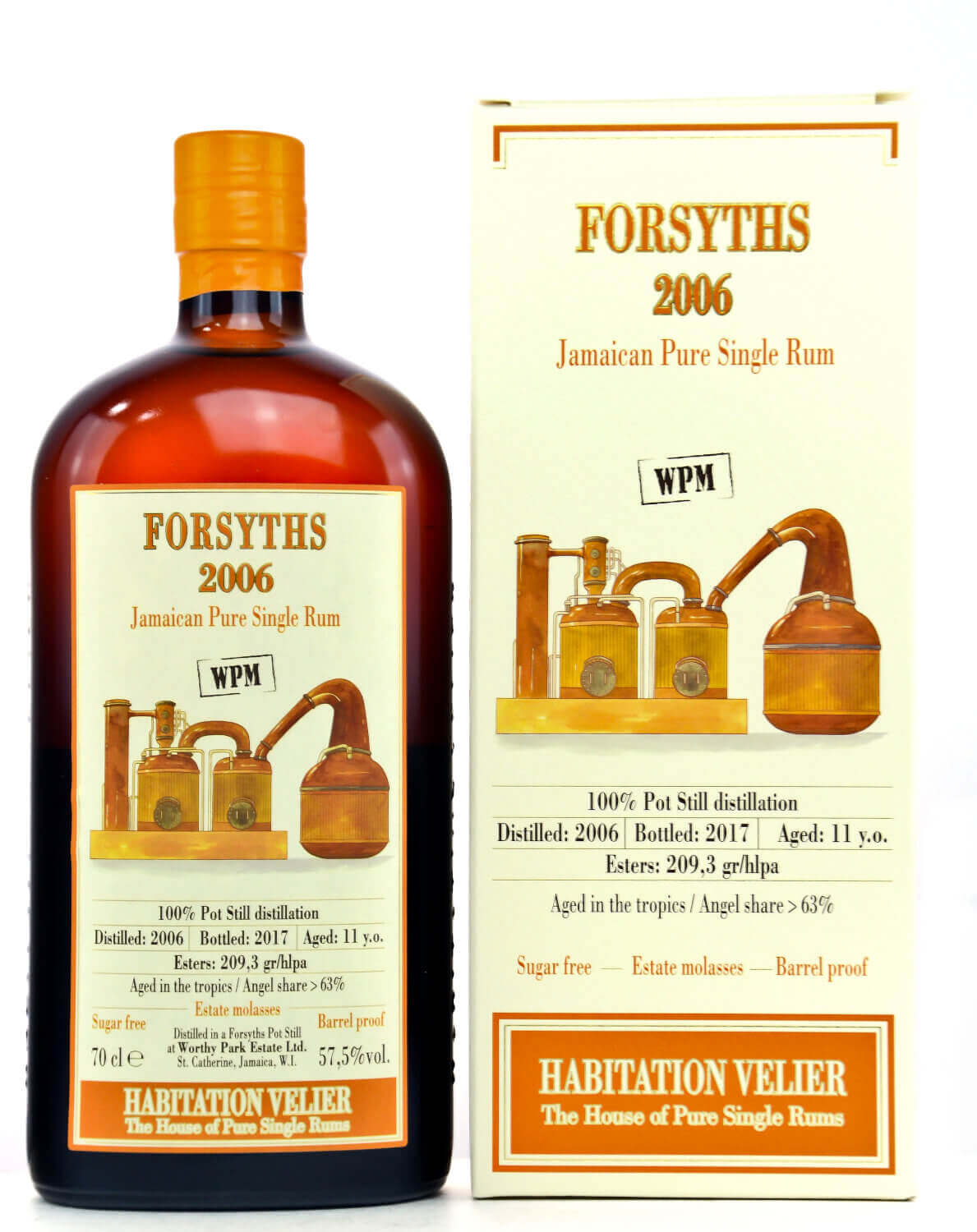 Worthy Park Forsyths Rum mit Verpackung
