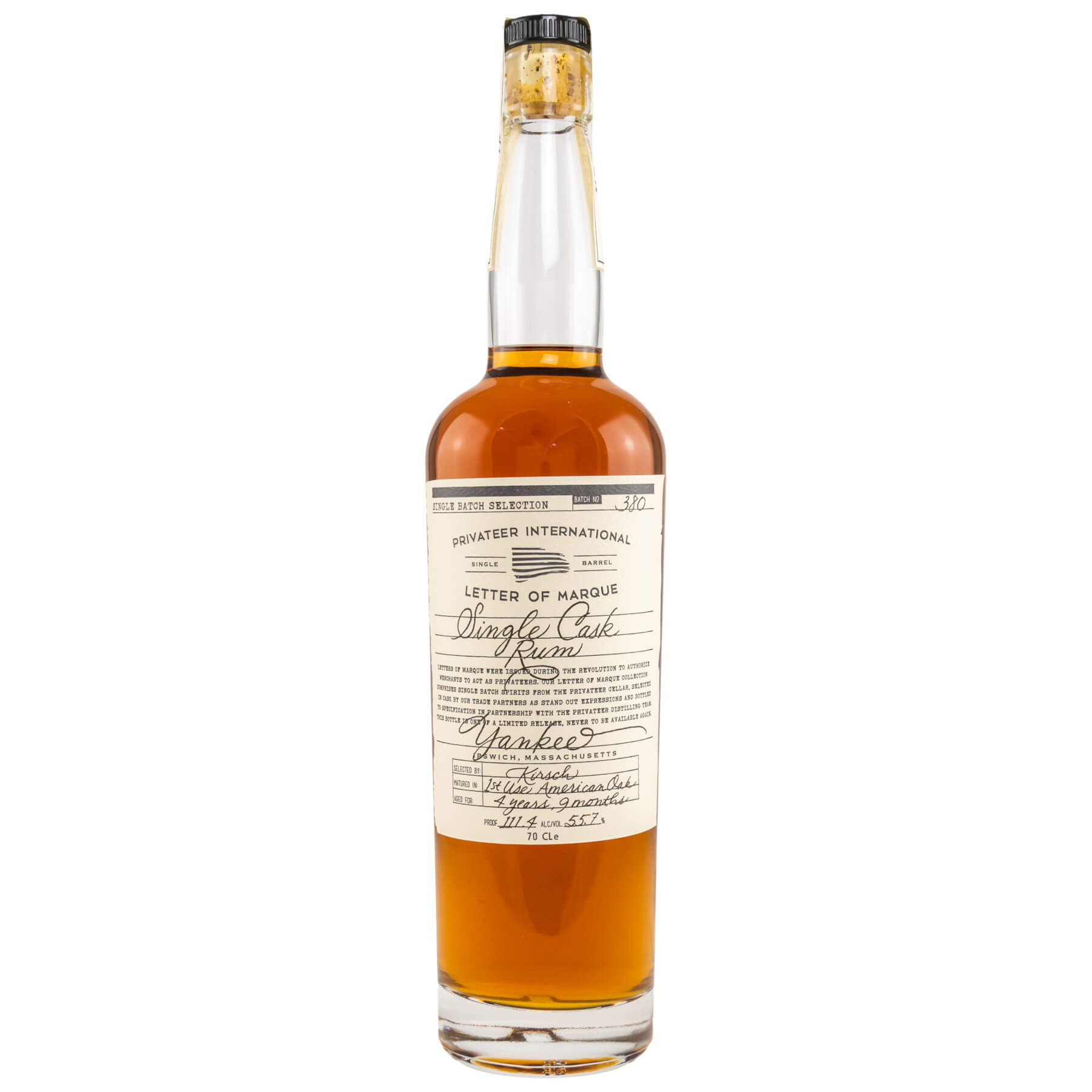 Flasche Privateer Rum Single Cask