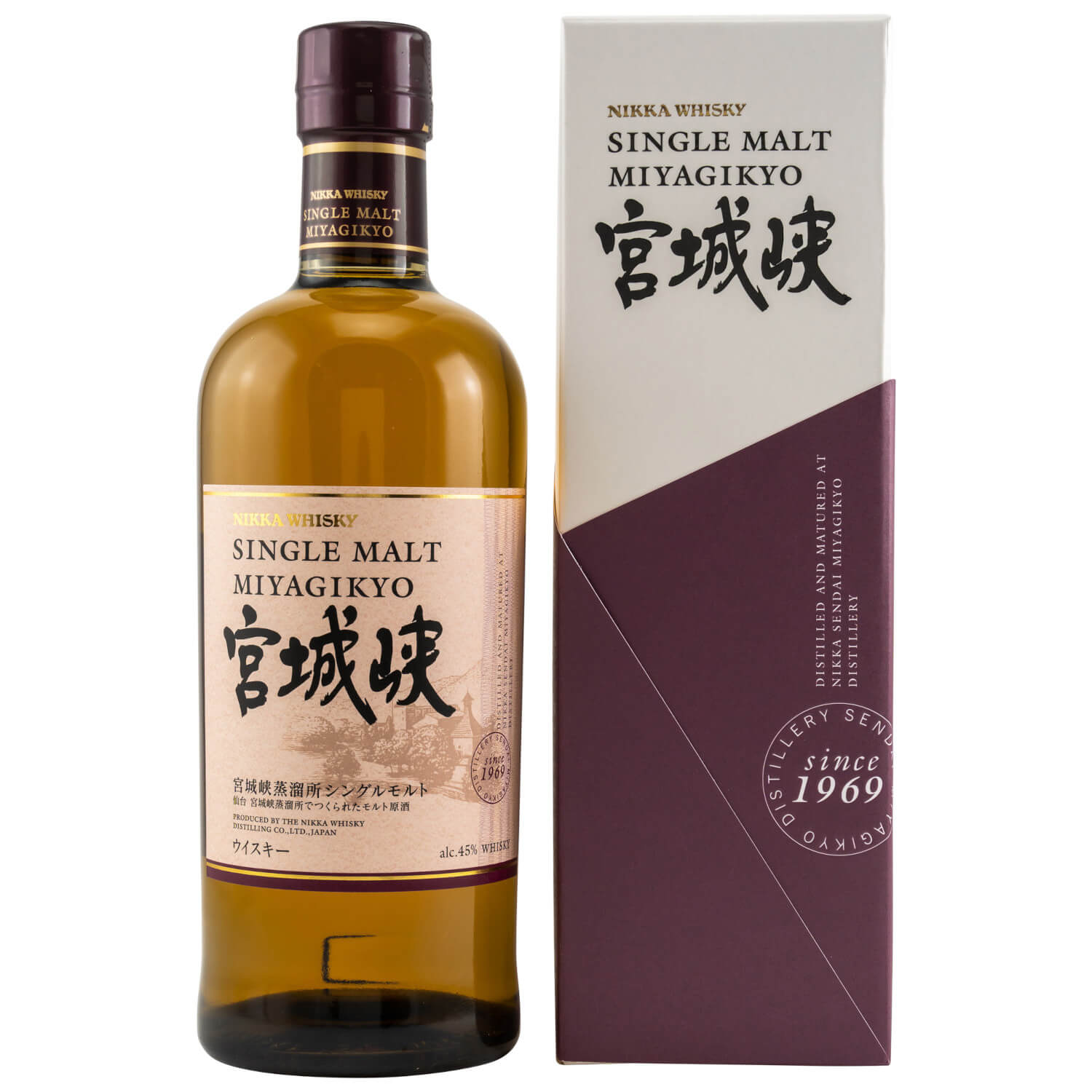 Flasche und Verpackung Nikka Miyagikyo Japanischer Whisky
