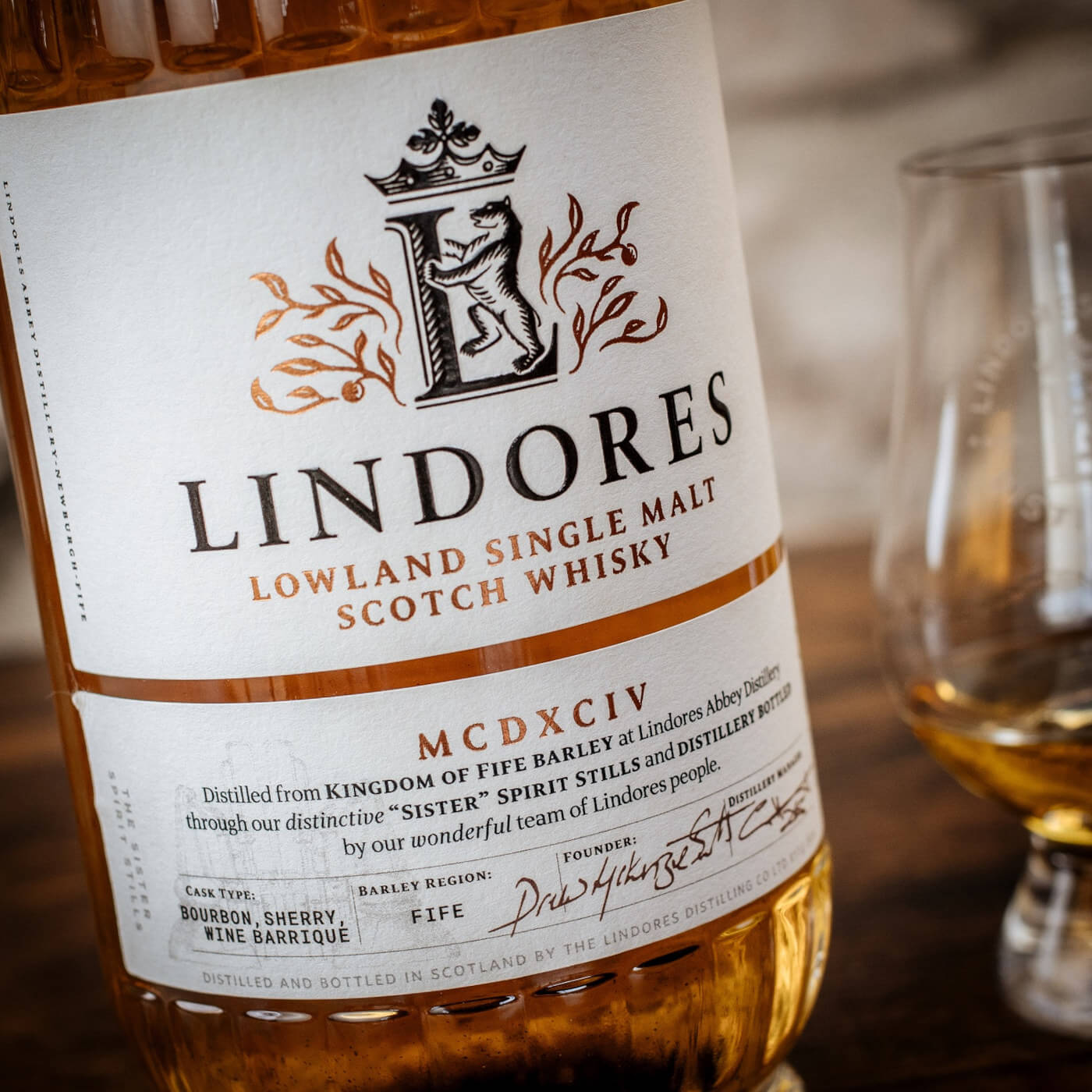 Label Lindores Whisky