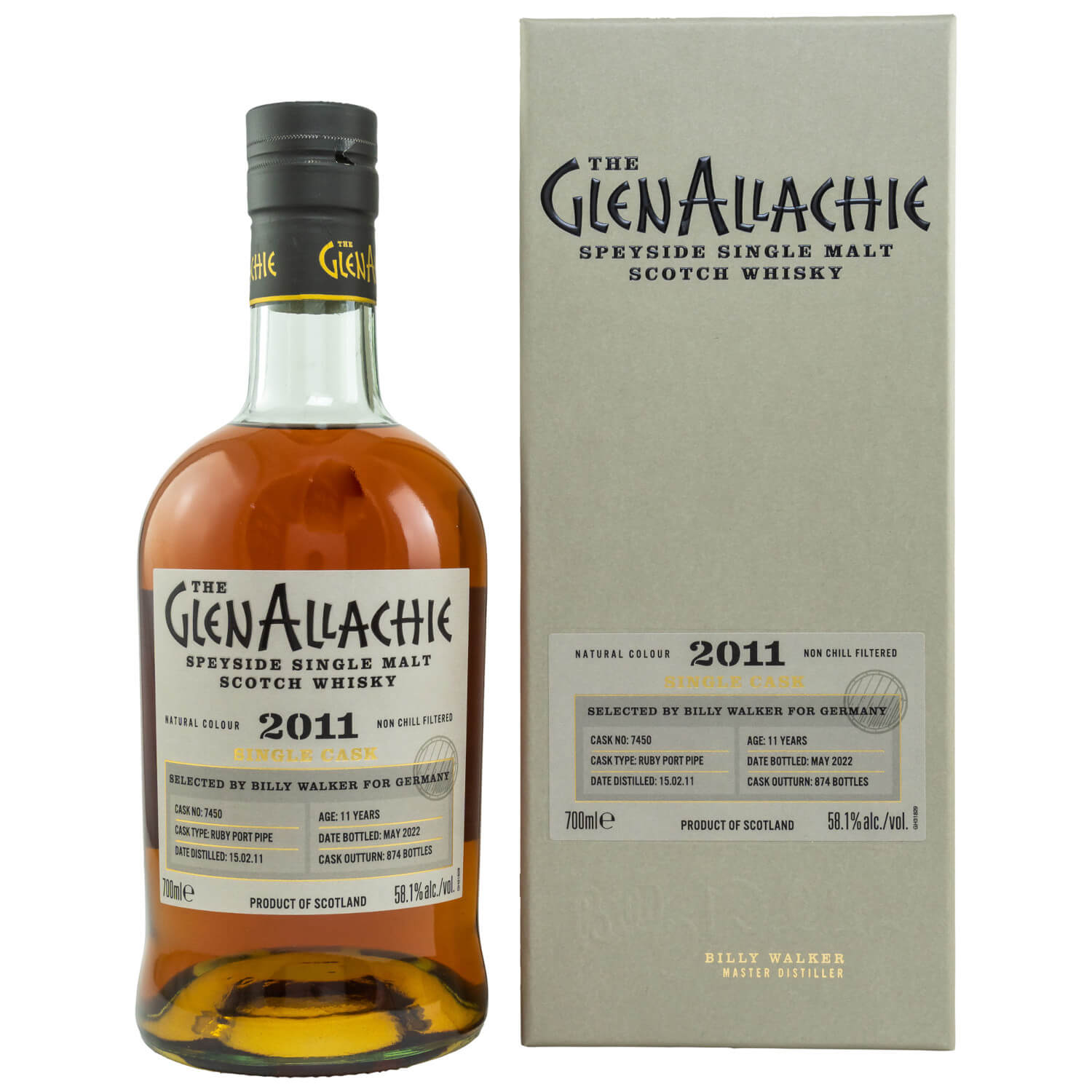 Flasche GlenAllachie 2001 Ruby Port Whisky