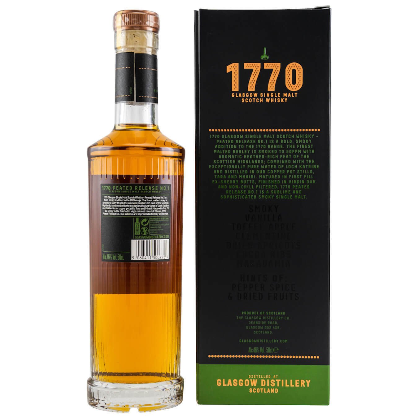 1770 Glasgow Distillery Whisky peated
