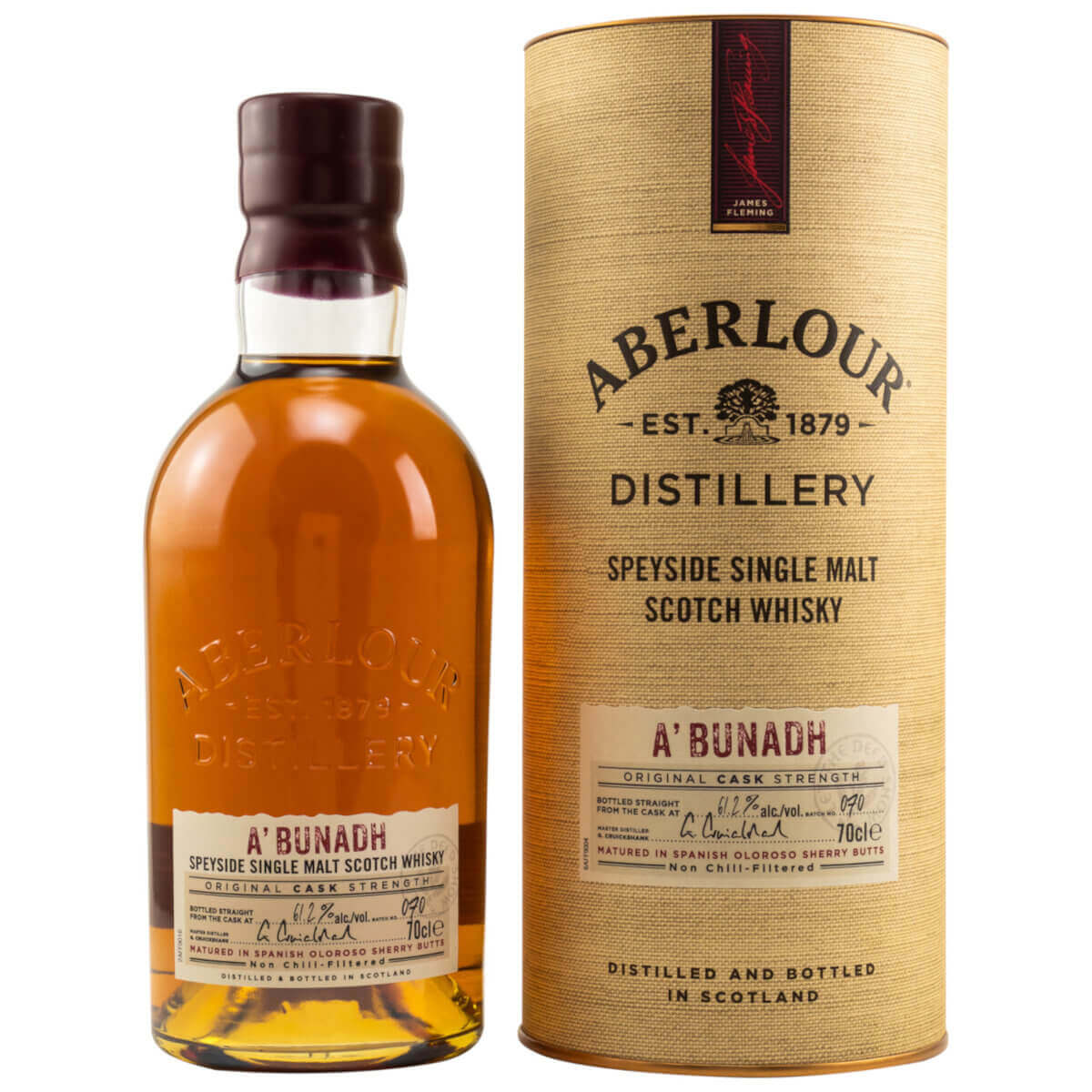 Flasche Aberlour A'Bunadh Whisky mit Verpackung