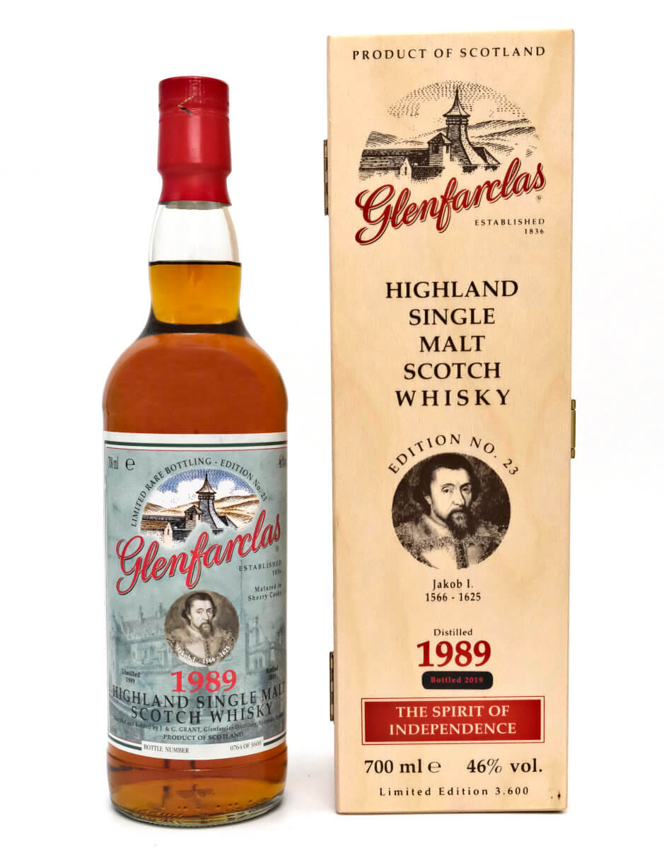 Glenfarclas Whisky 1989 mit Holzbox