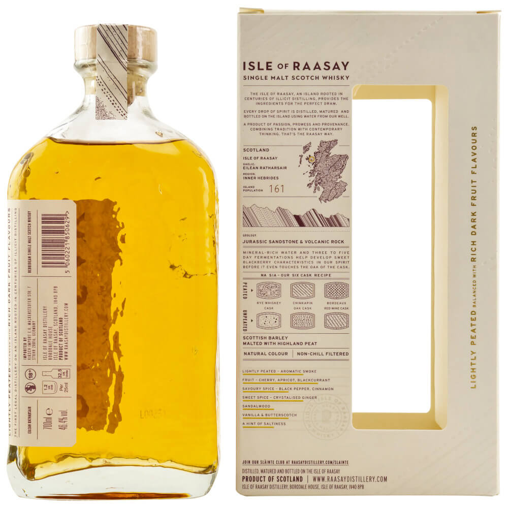 Isle of Raasay Whisky mit Verpackung