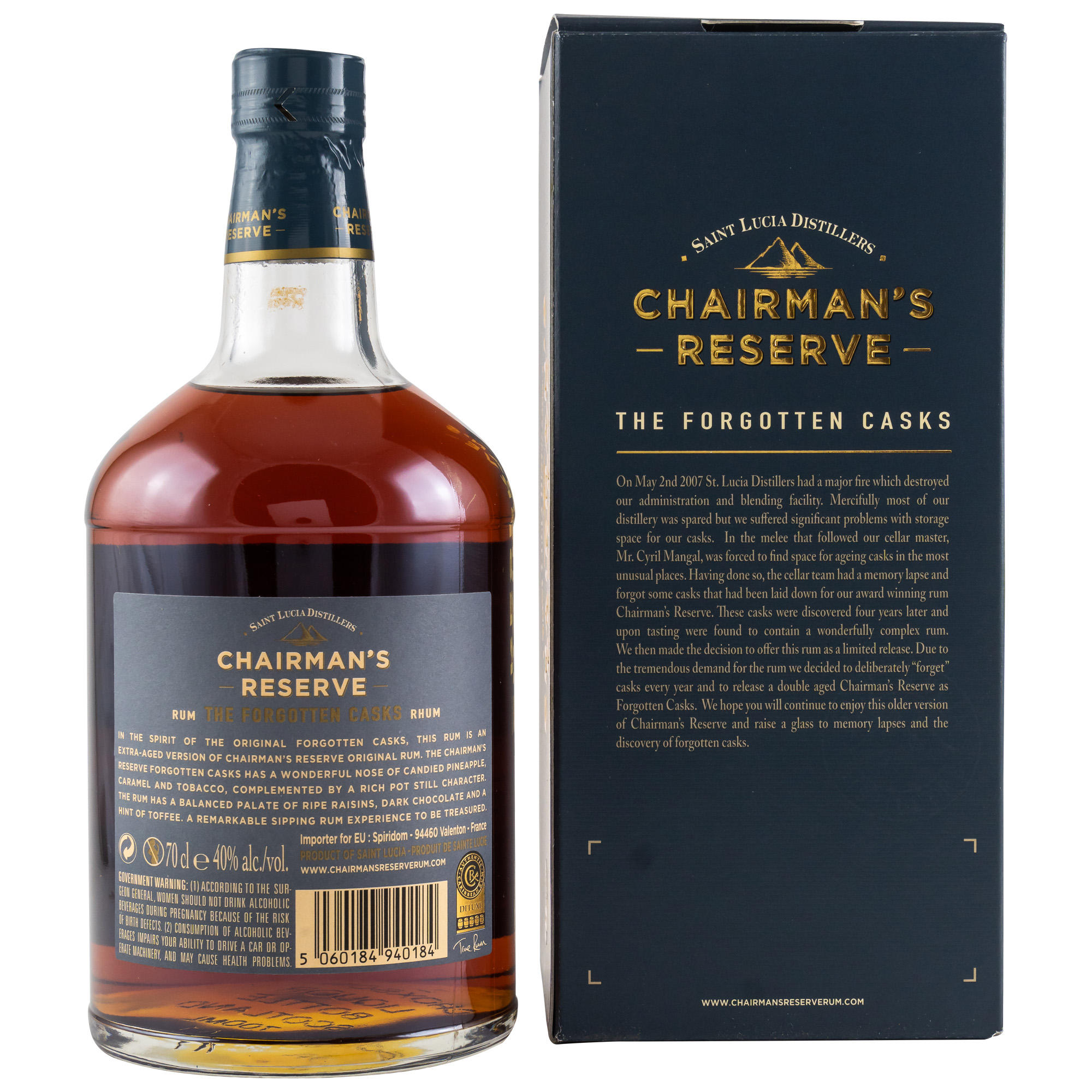 Flasche Chairmans Reserve The Forgotten Casks Rum