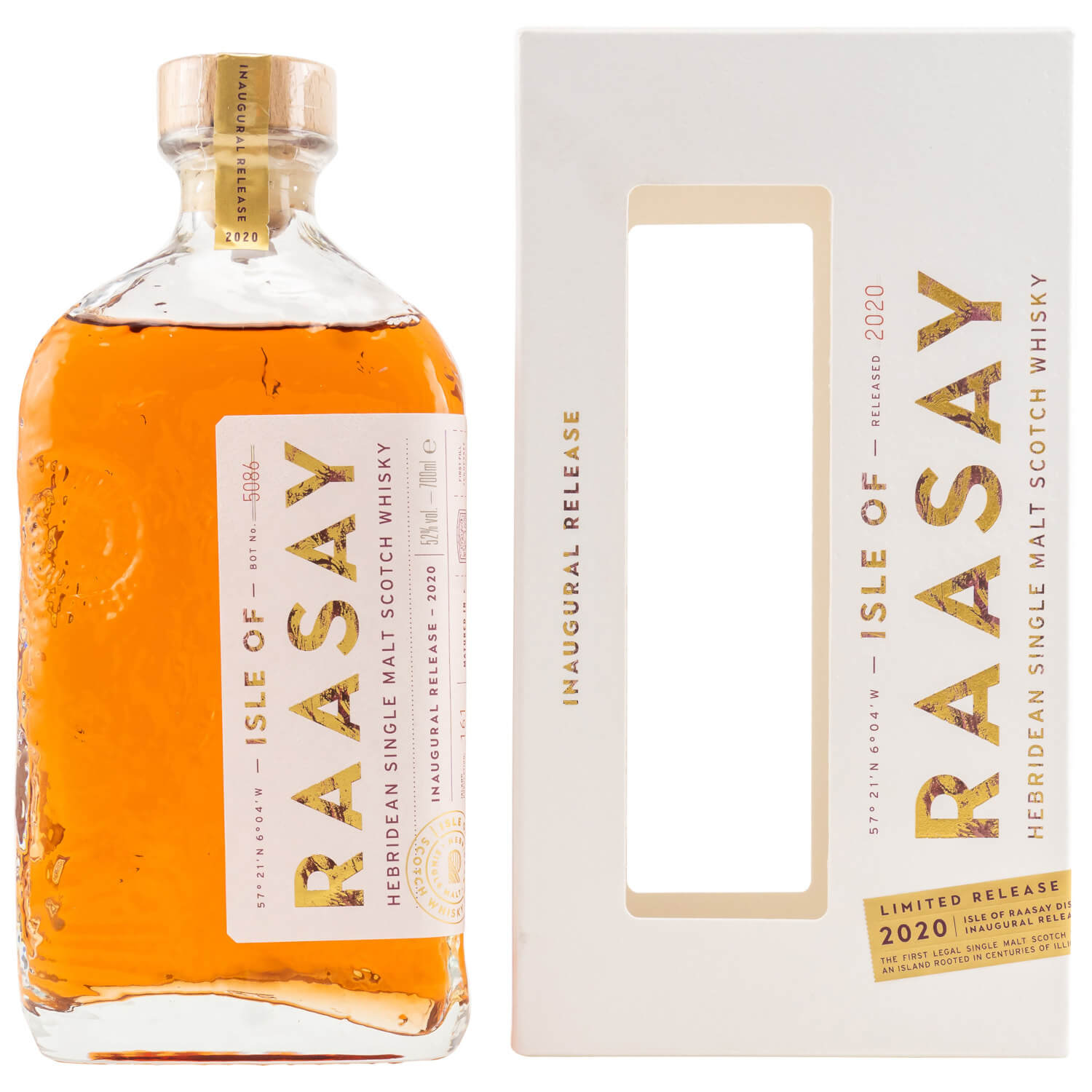 Flasche und Verpackung Isle of Raasay Whisky