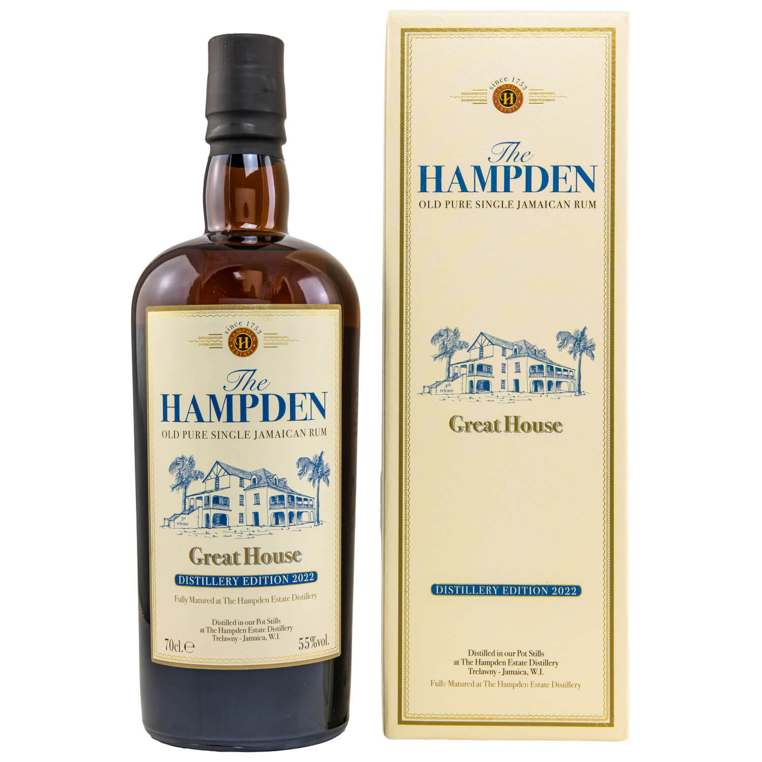 Flasche Hampden Great House 2022 Rum Rückseite