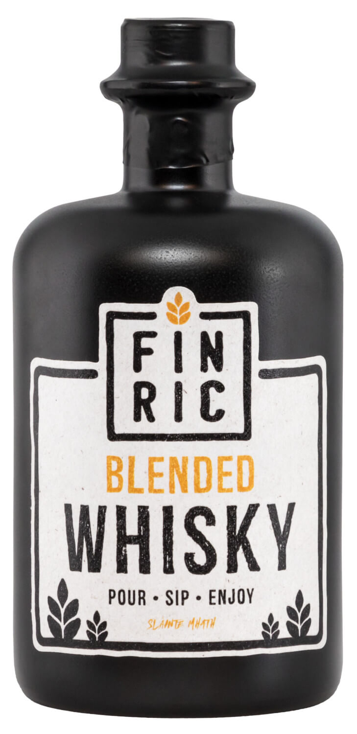 schwarze Flasche Finric Blended Whisky