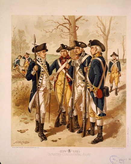 Unabhängigkeitskrieg USA 4 Soldaten im Unabhängigkeitskrieg Amerika