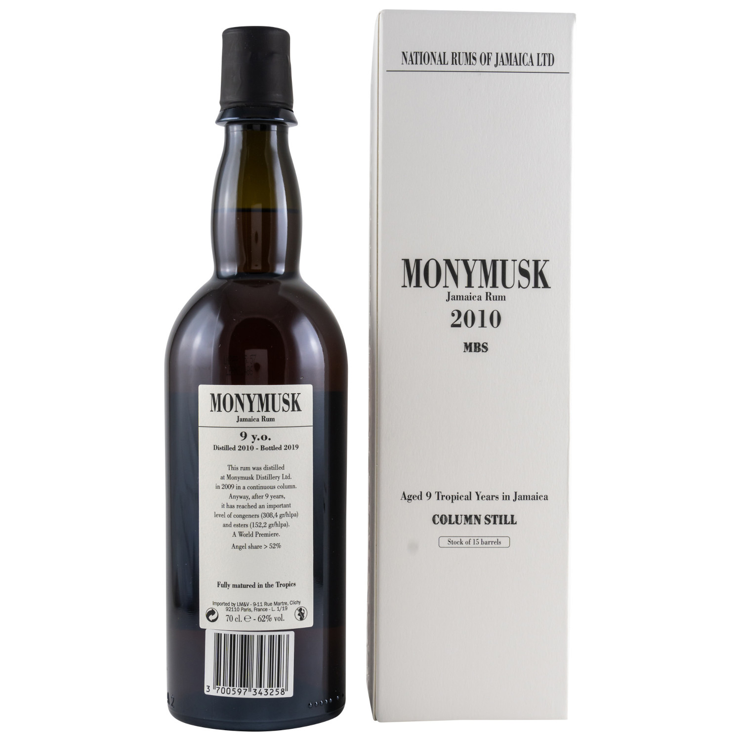 Flasche Monymusk Rum 2010 MSB