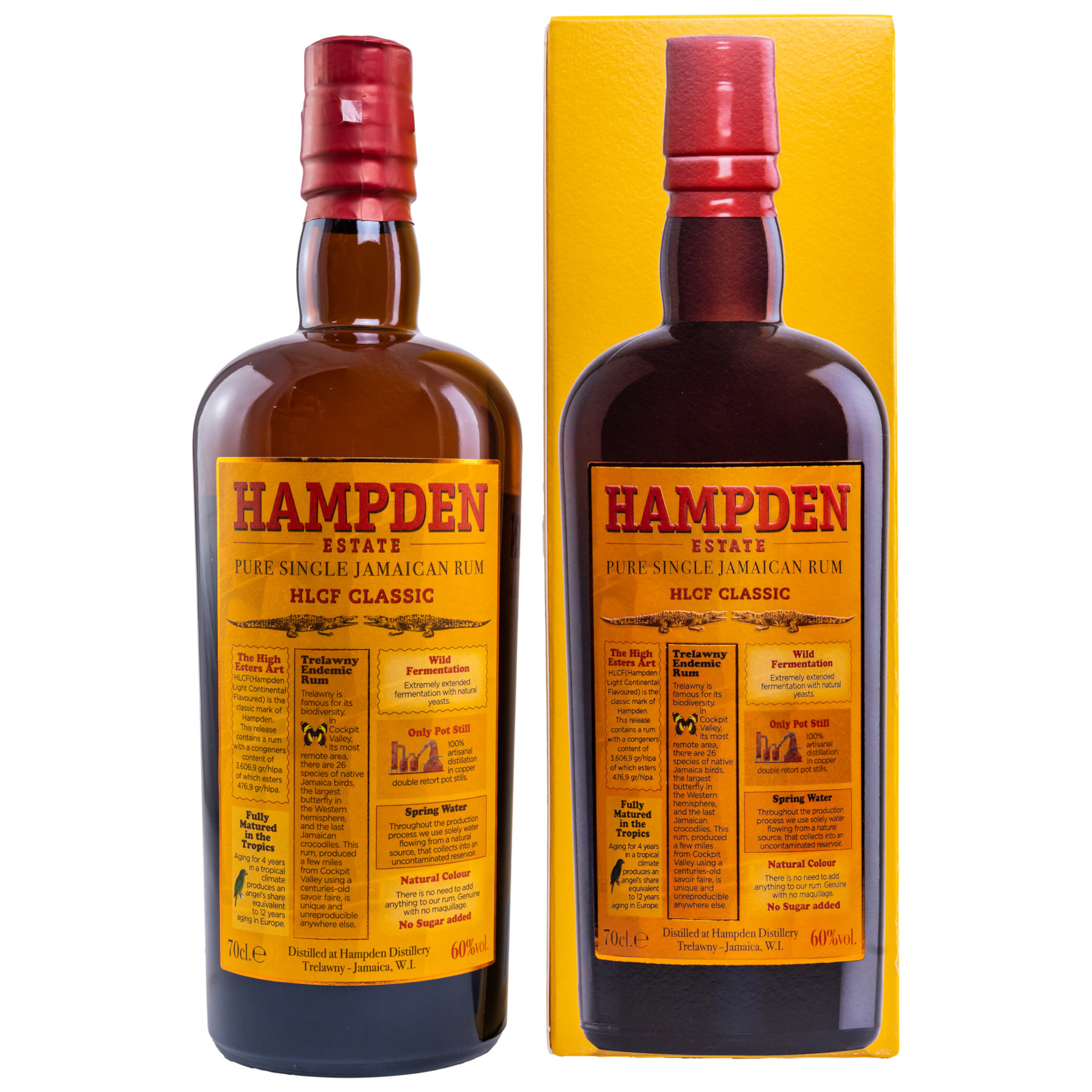 Flasche und Verpackung Hampden HLCF Classic Rum