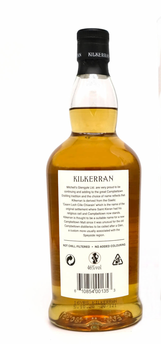 Flasche Kilkeran 16 Jahre Campbeltown Whisky